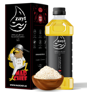 زيت سمسم نقي 100% | معصور على البارد، غير مكرر، خالٍ من الكوليسترول | زيت طبيعي للطبخ والبشرة والشعر | 300 مل