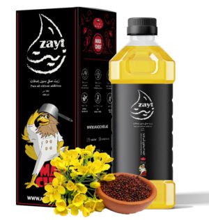 زيت حبة الخردل بيور خام عصرة أولى بكر على البارد - نقي وعضوي 100%، امن غذائيا، - 300 مل